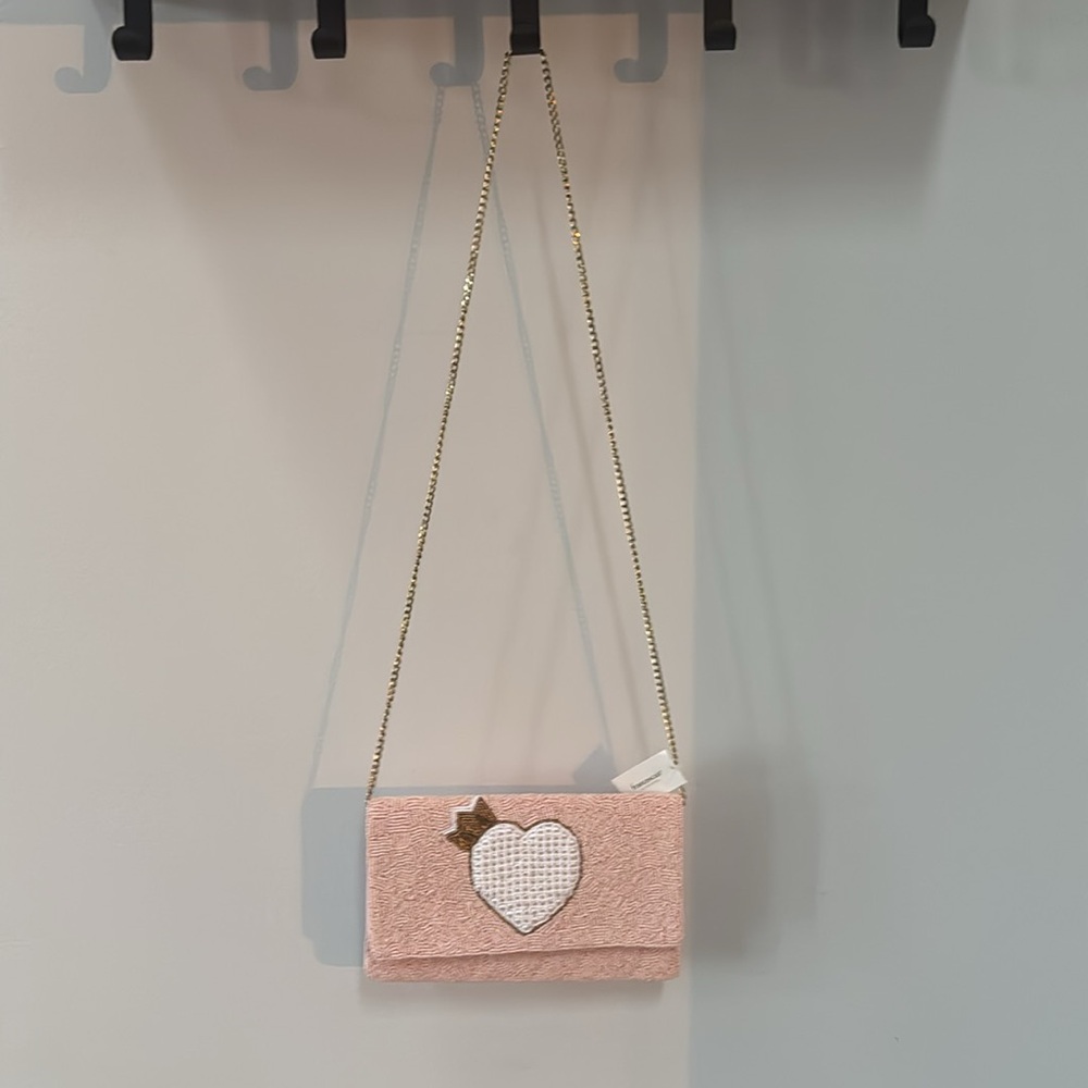 Beaded Heart Crossbody